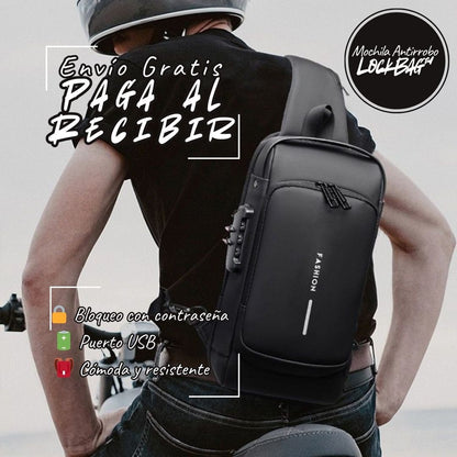 LockBag™ – Bolsa de Pecho Antirrobo con Carga USB